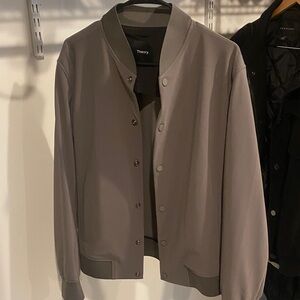 Theory Taupe Bomber Jacket